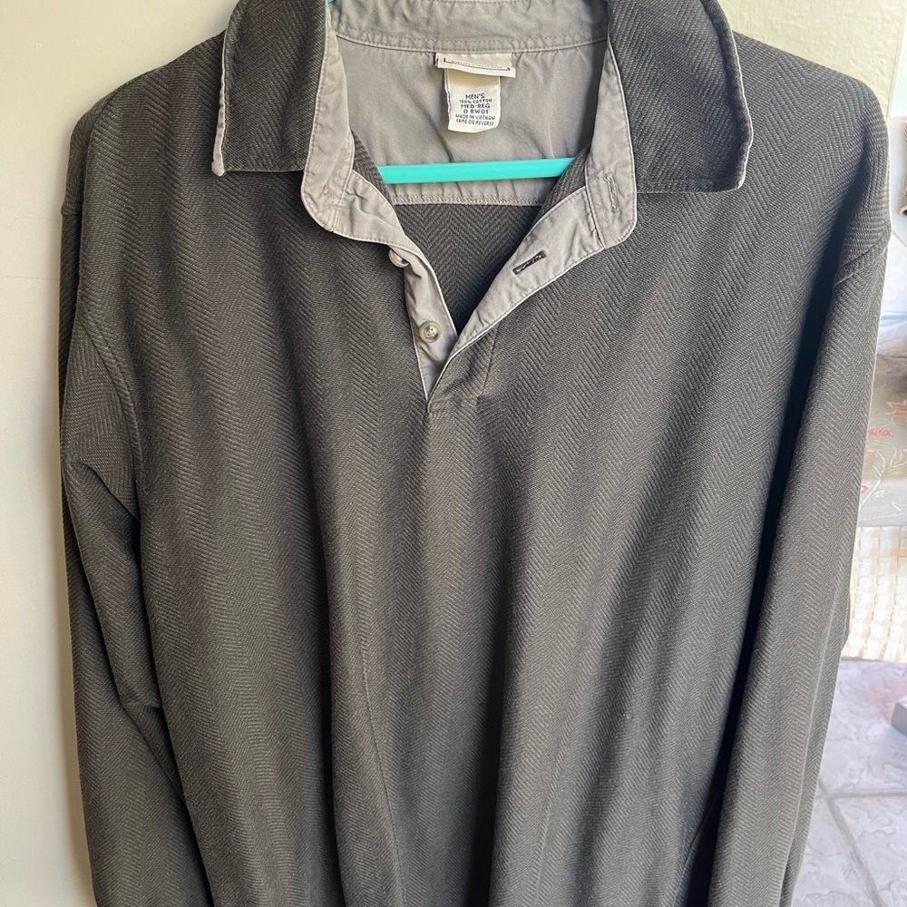 Vintage Polo Long Sleeve Shirt - Gray